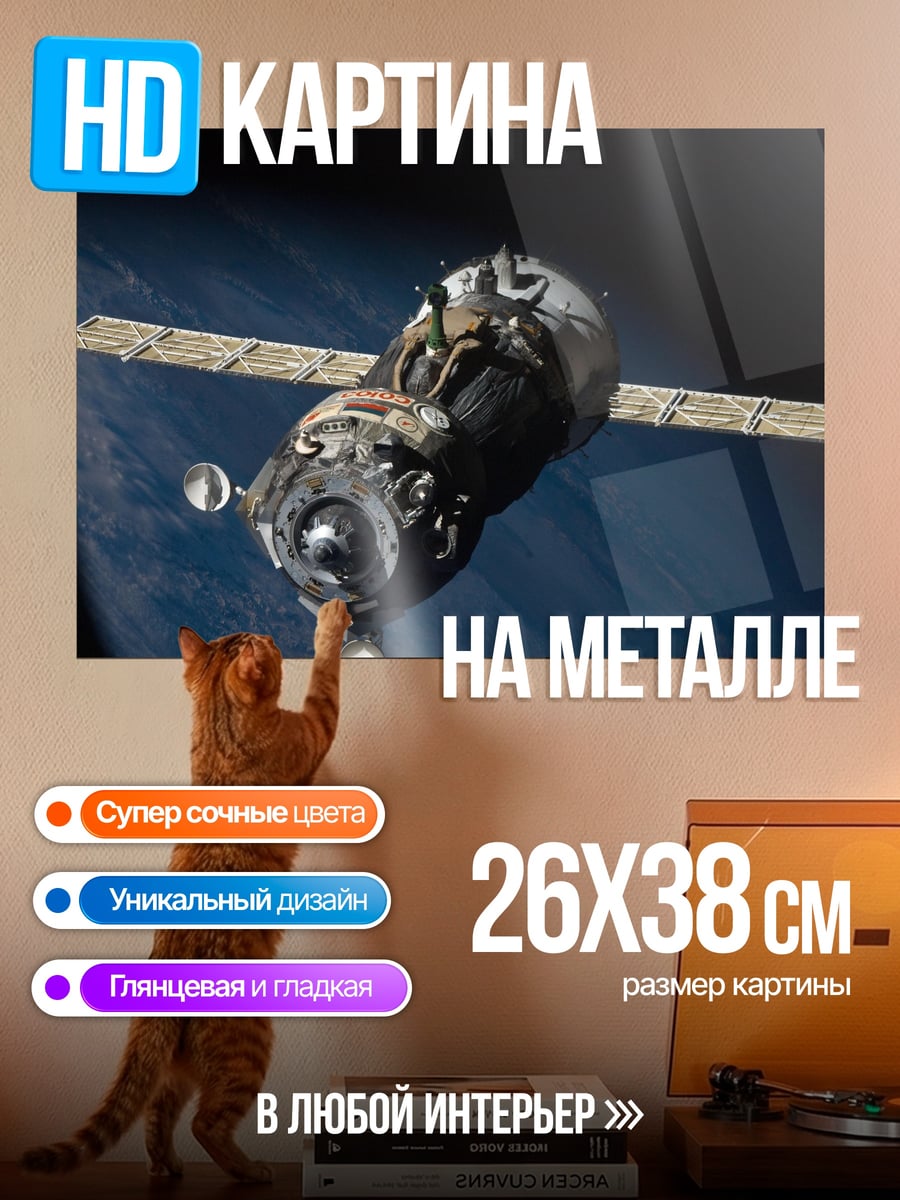 Картина на металле Космический корабль