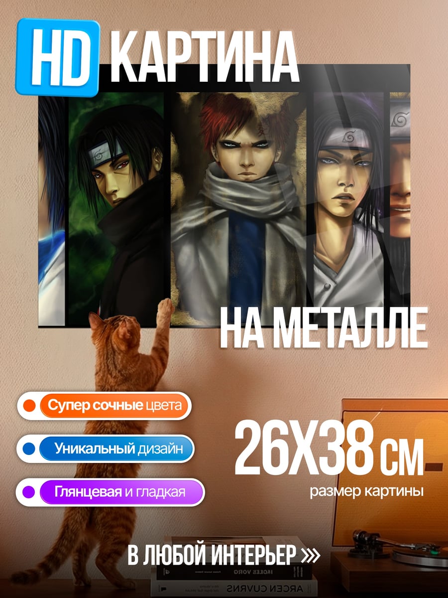 Картина на металле Герои Наруто