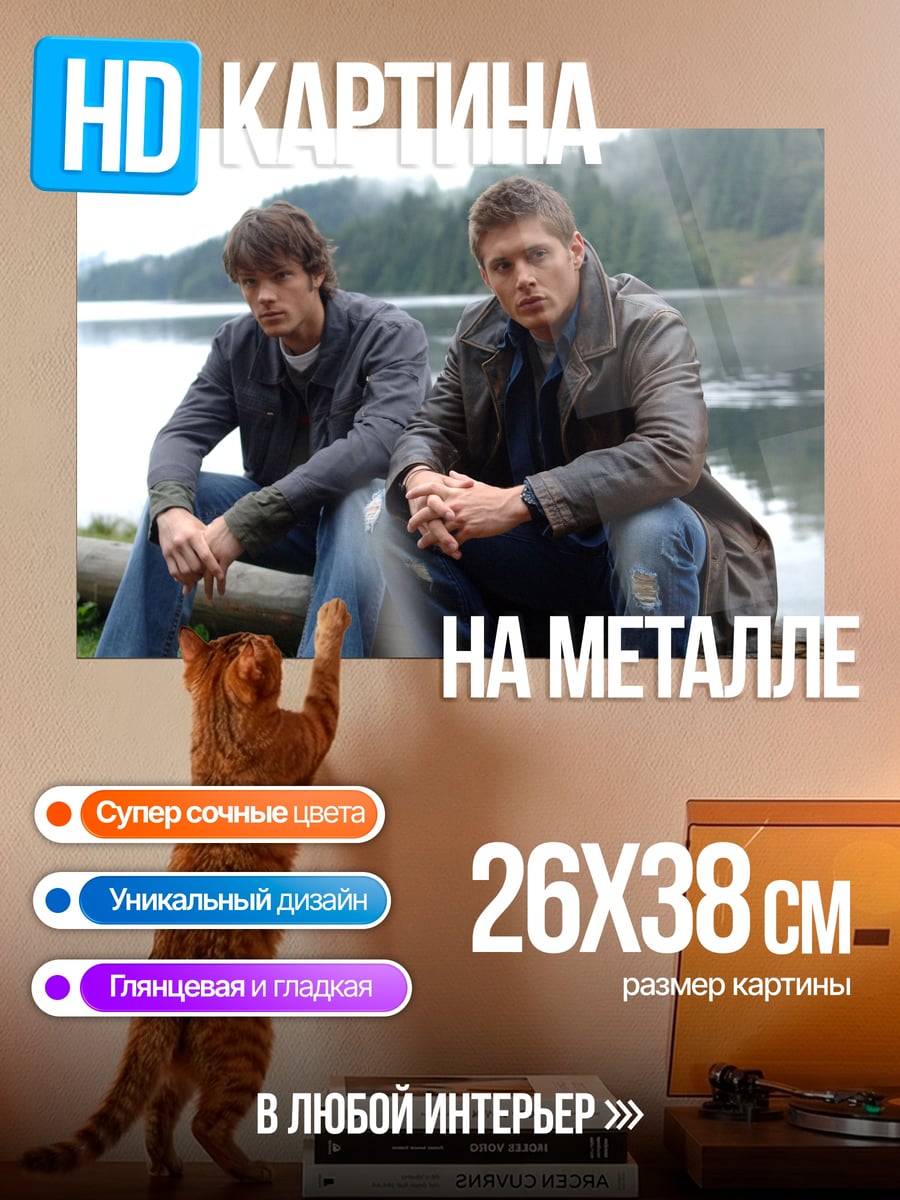 Картина на металле Братья Винчестер