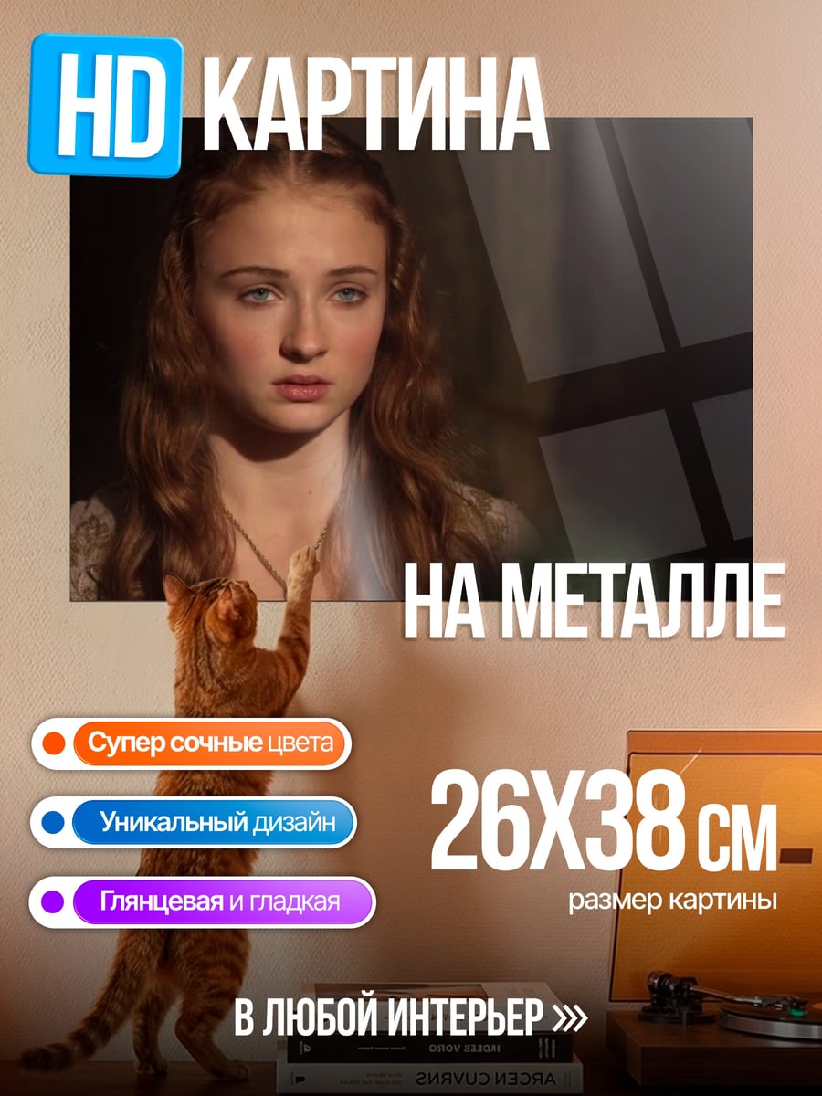Картина на металле Санса Старк