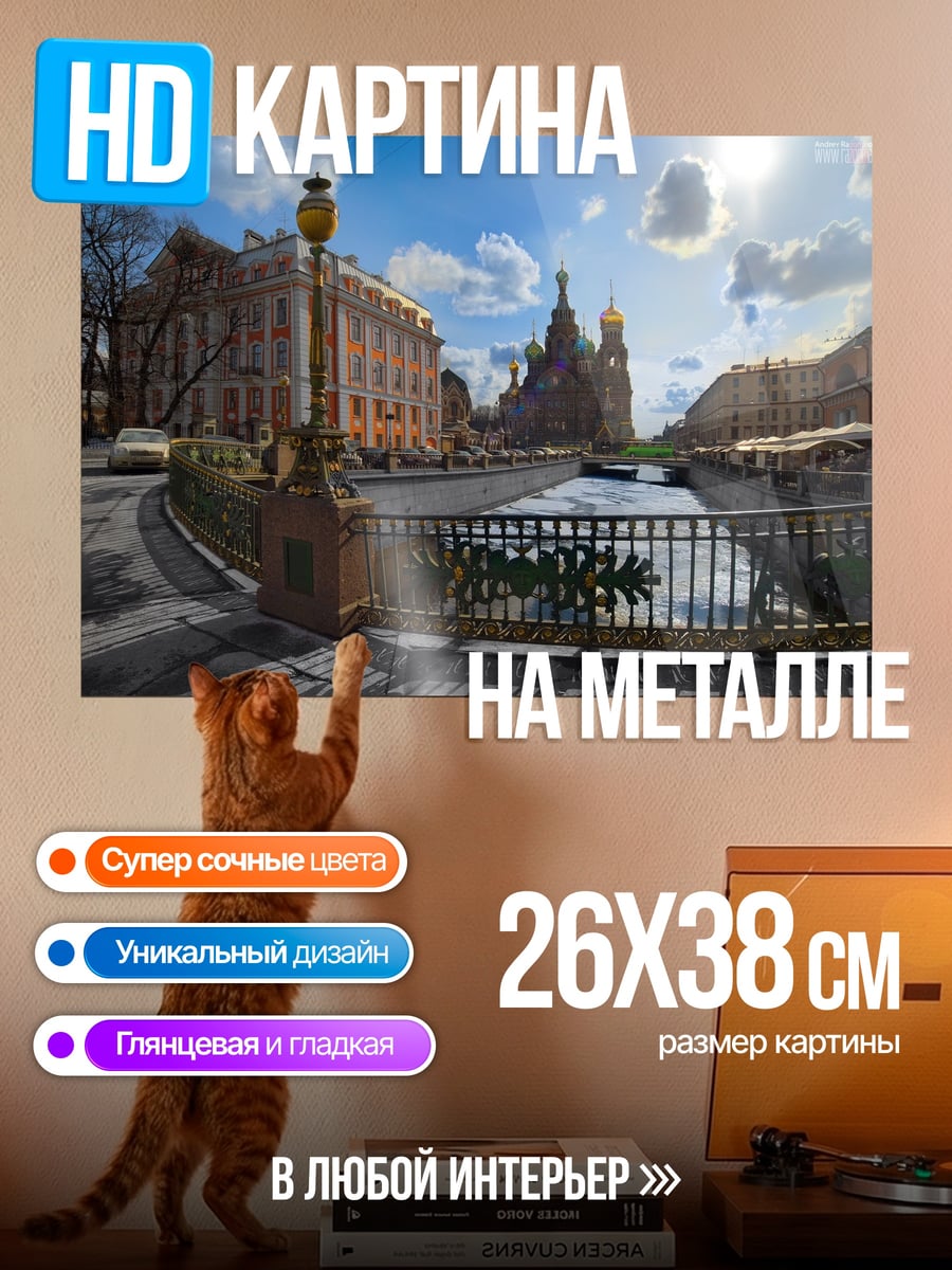Картина на металле Собор Спаса на Крови