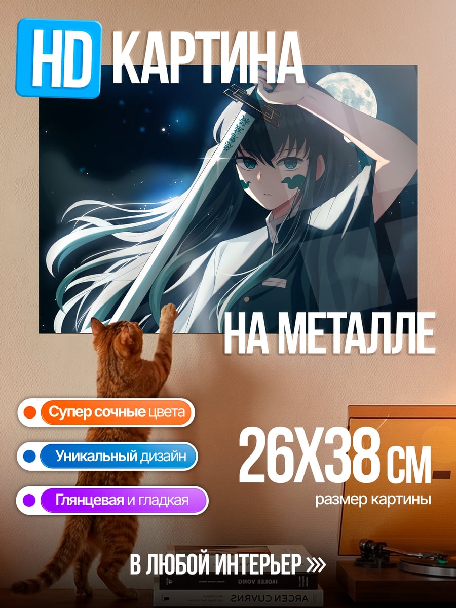 Картина на металле Аниме мечник Муичиро Токито