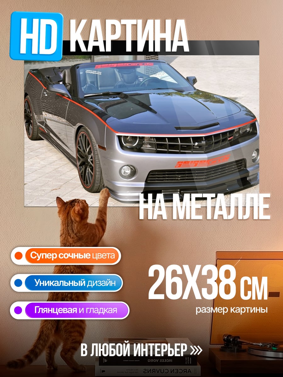 Картина на металле Спортивный автомобиль