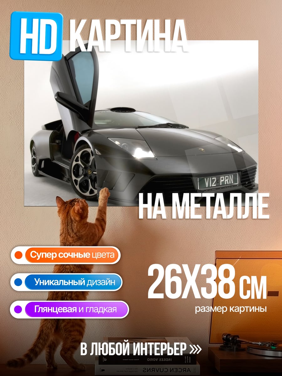 Картина на металле суперкар с дверями