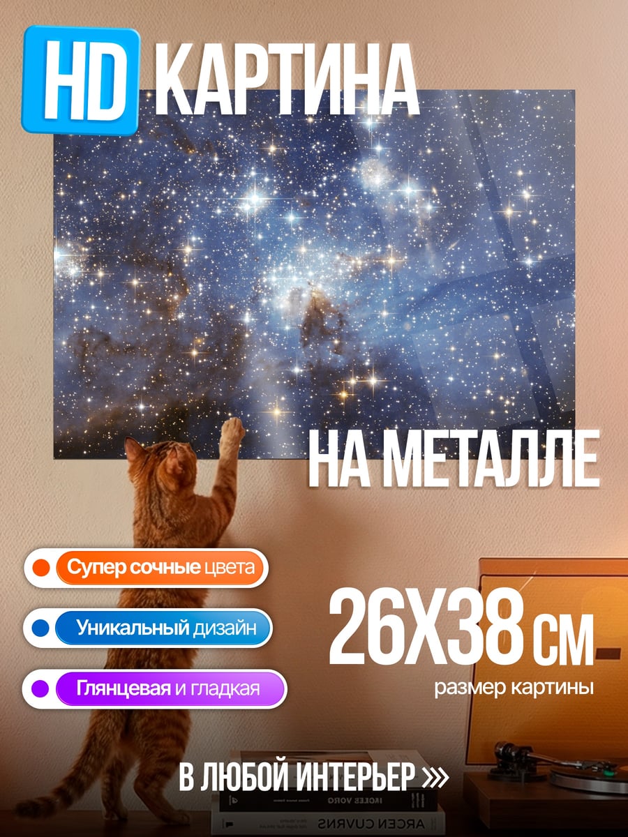 Картина на металле Звездная галактика