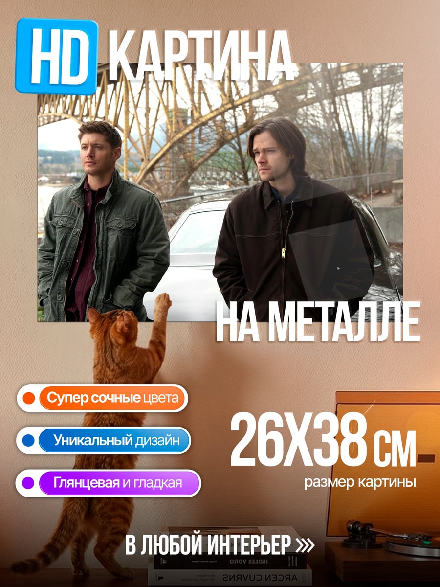 Картина на металле Братья Винчестер