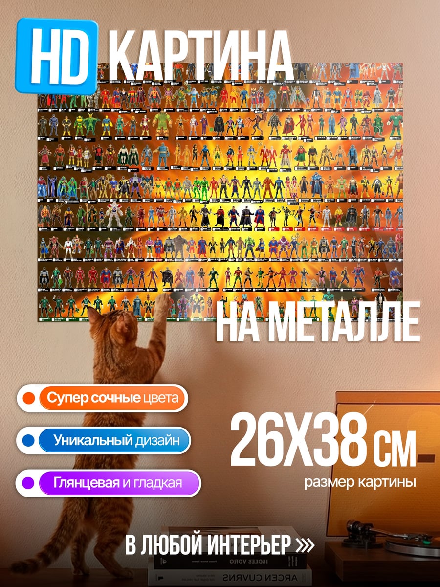 Картина на металле Комиксы герои