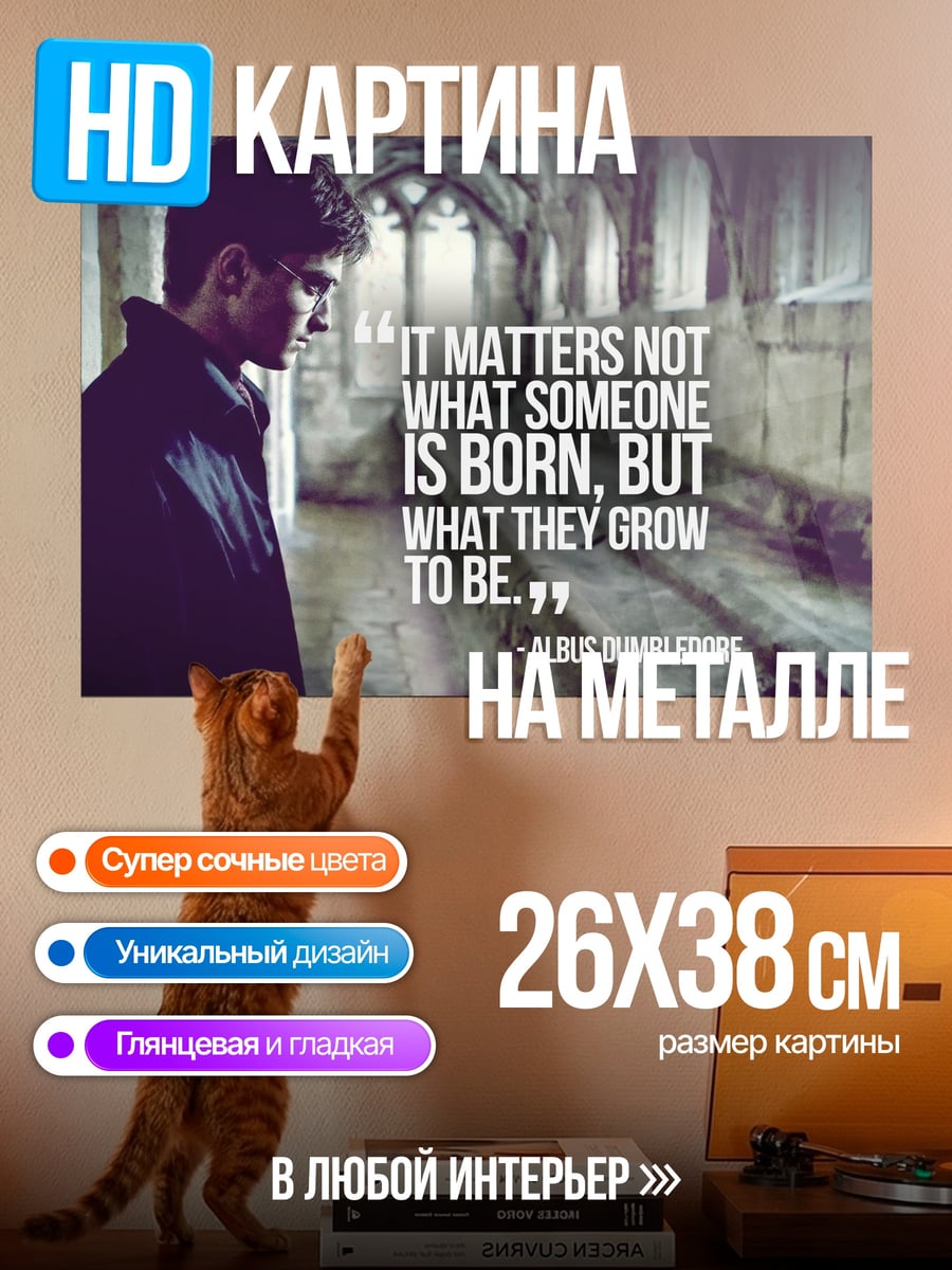 Картина на металле Цитата Дамблдора