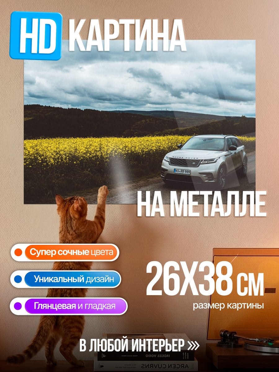 Картина на металле Внедорожник на Поле