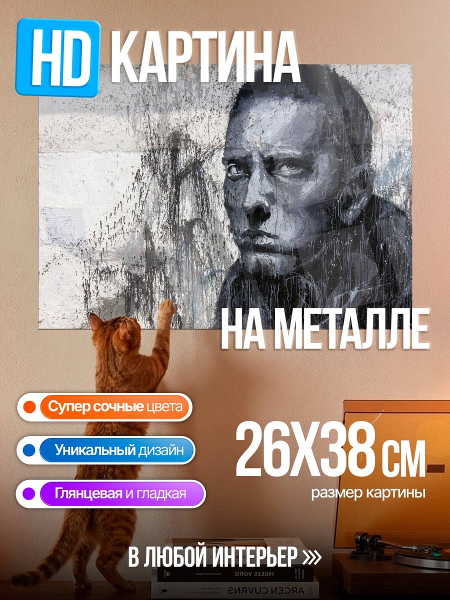 Картина на металле Портрет Эминема