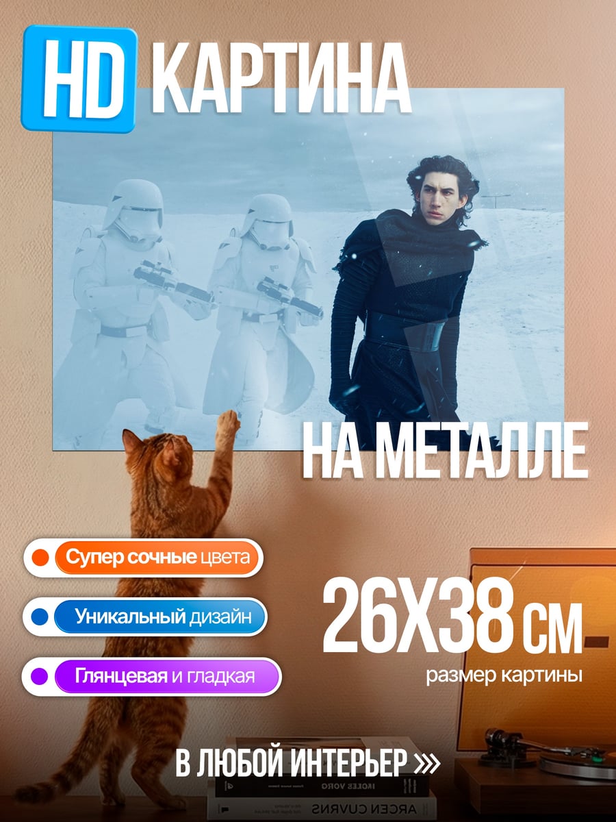 Картина на металле Кайло Рен штурмовики