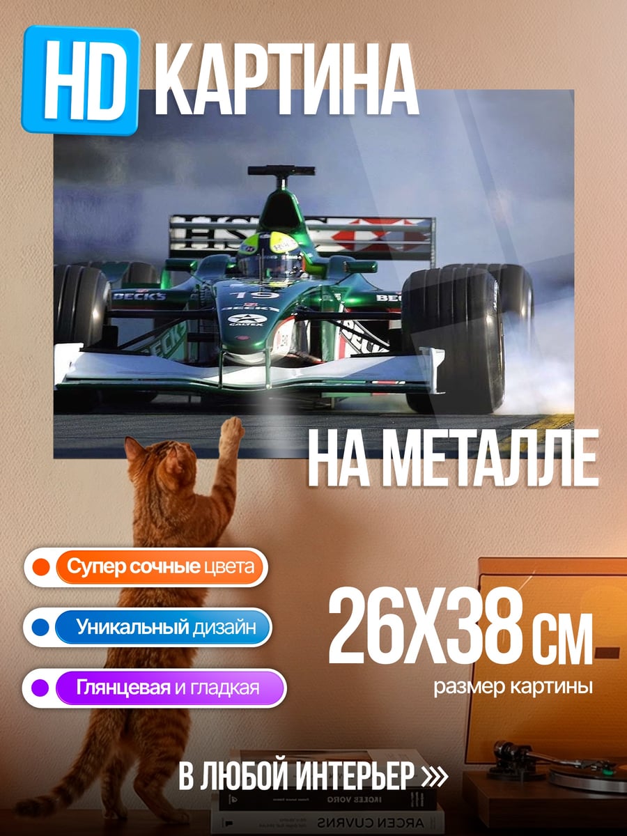 Картина на металле Гоночный болид