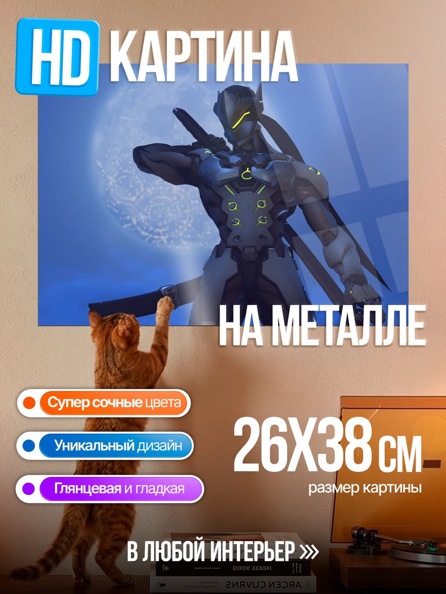 Картина на металле Кибер ниндзя