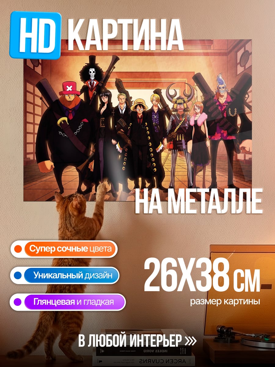 Картина на металле Пираты из Ван Пис