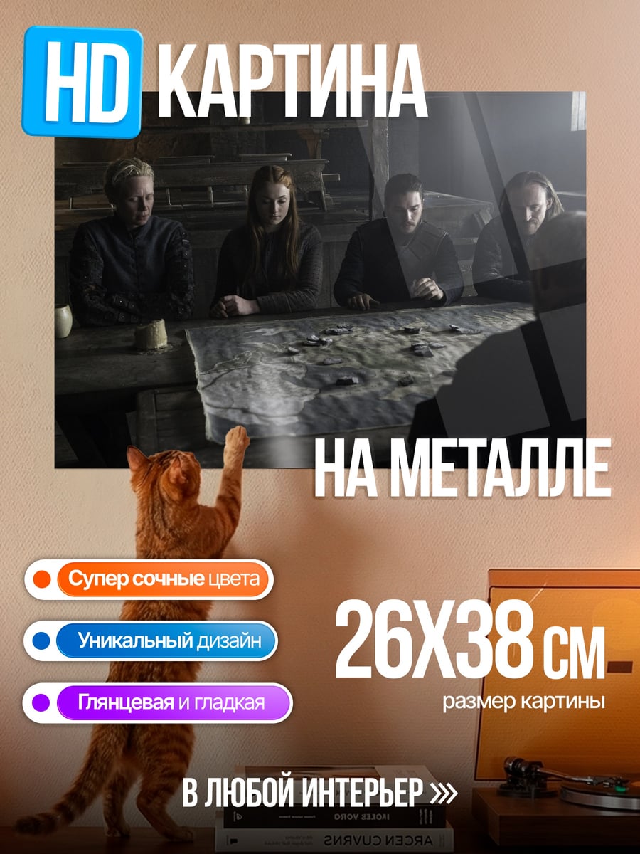 Картина на металле Стратегия на карте