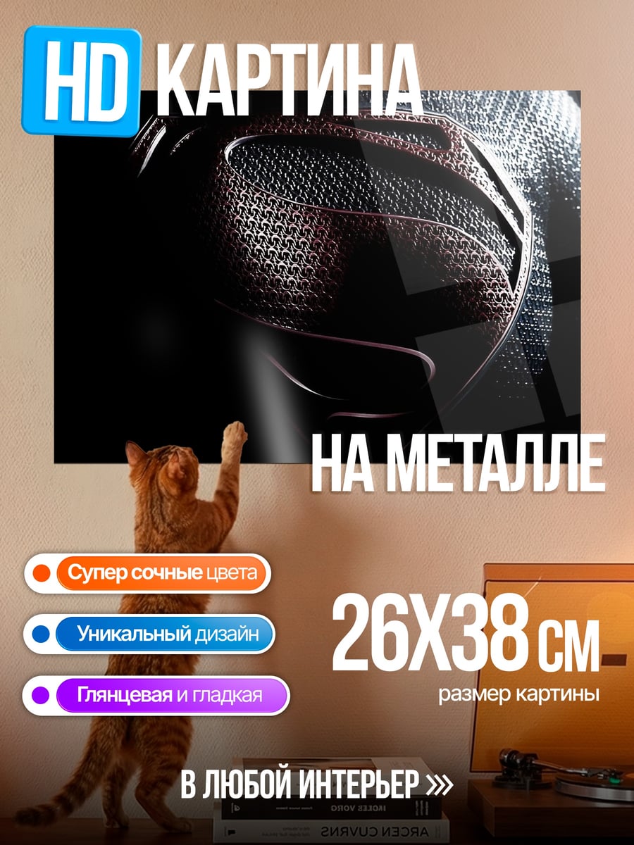 Картина на металле Логотип Супермена