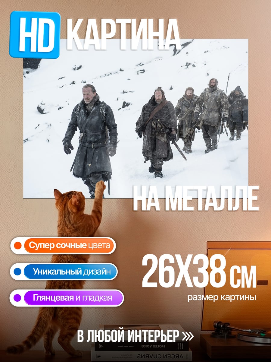 Картина на металле Воины Севера