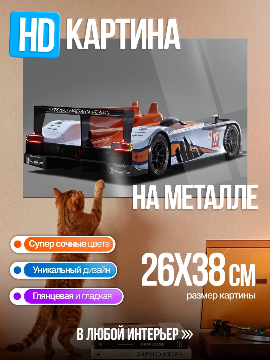 Картина на металле Гоночный автомобиль