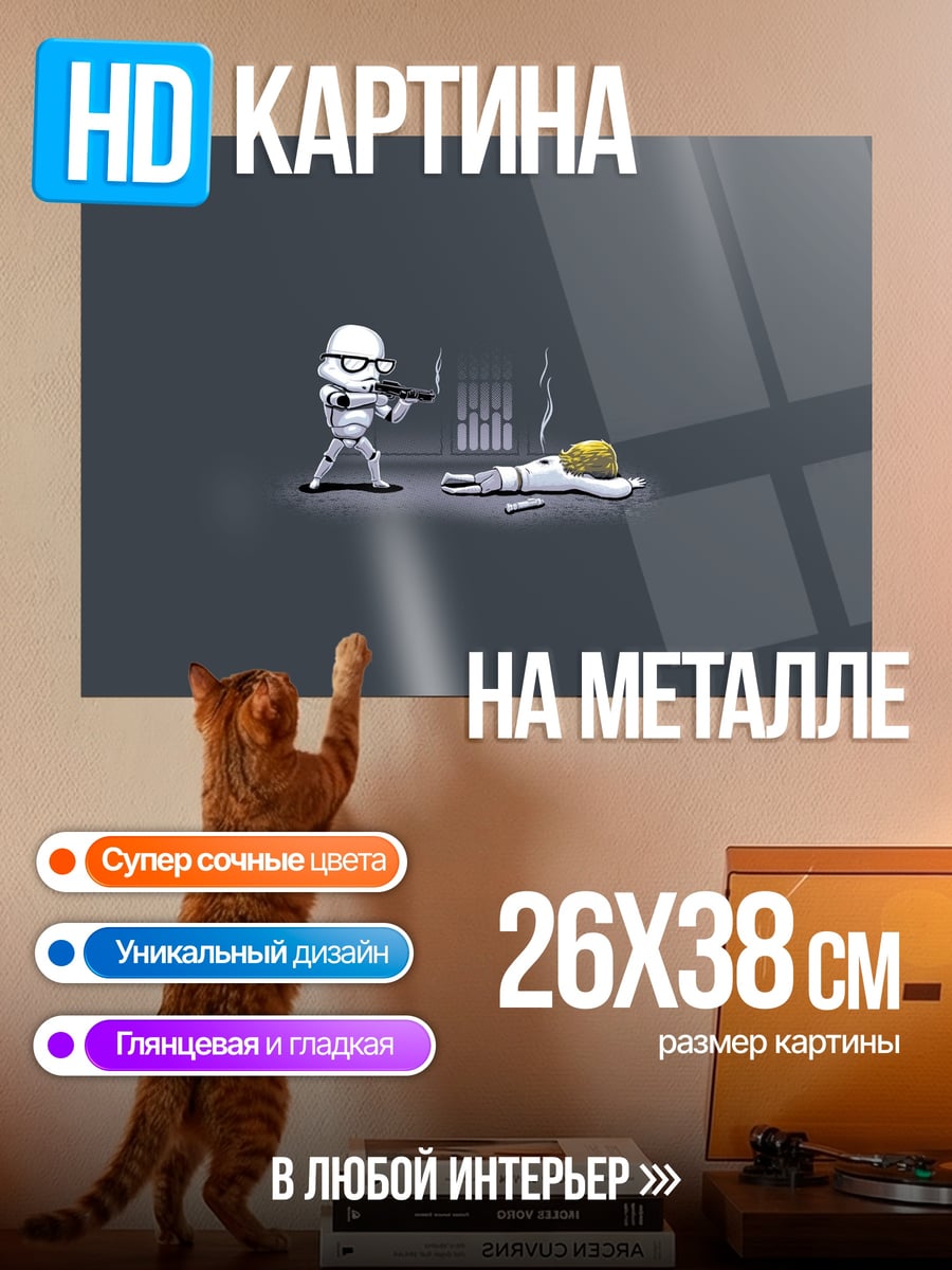 Картина на металле Штурмовик и Люк Скайуокер