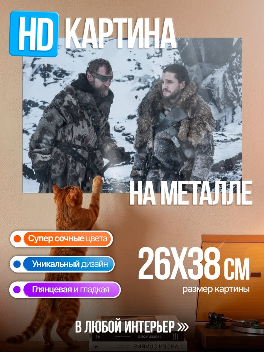 Картина на металле Джон Сноу