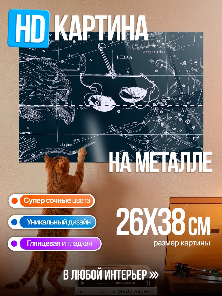 Картина на металле Созвездие Весы