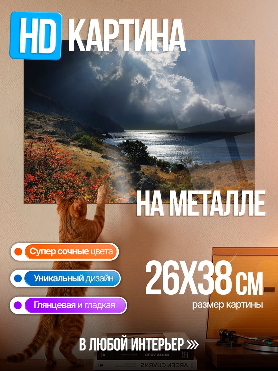 Картина на металле Мрачное побережье