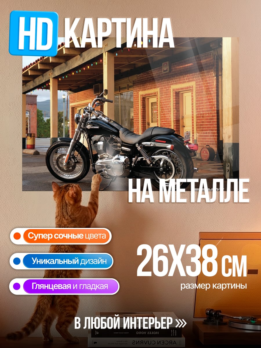 Картина на металле Харлей Дэвидсон Классик