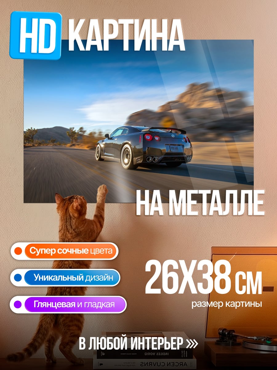 Картина на металле Скоростной спорткар