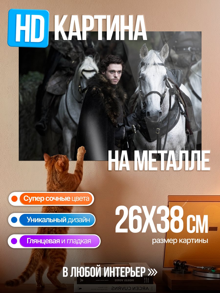 Картина на металле Робб Старк