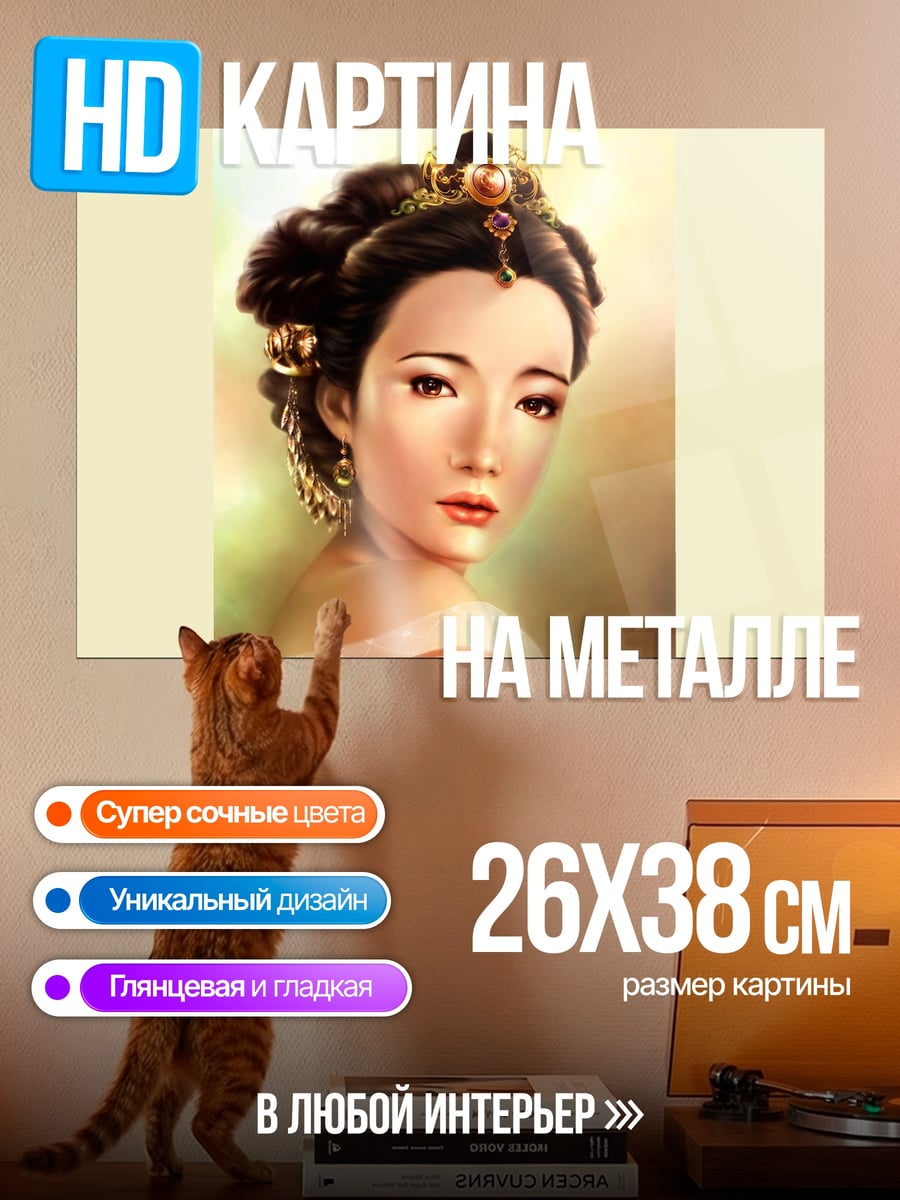 Картина на металле Китайская принцесса