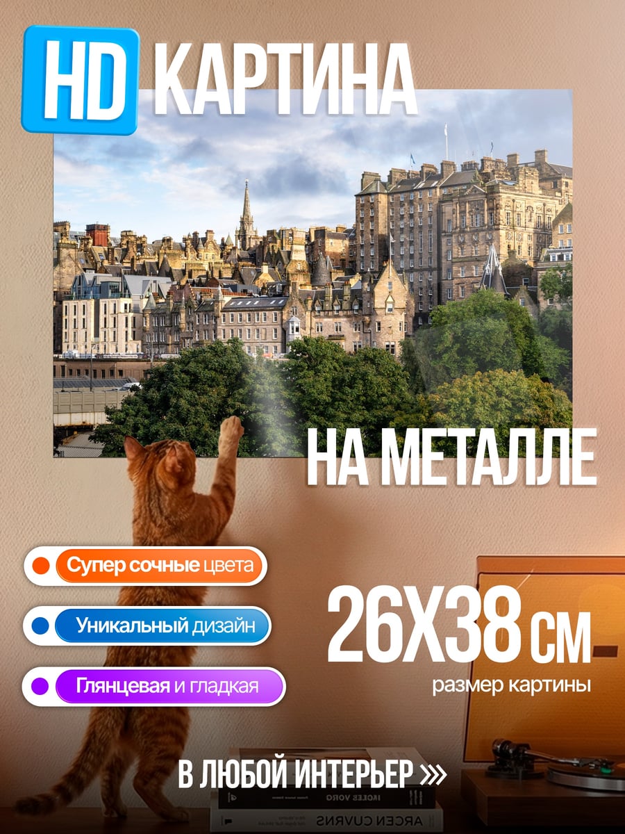Картина на металле Замок Эдинбурга