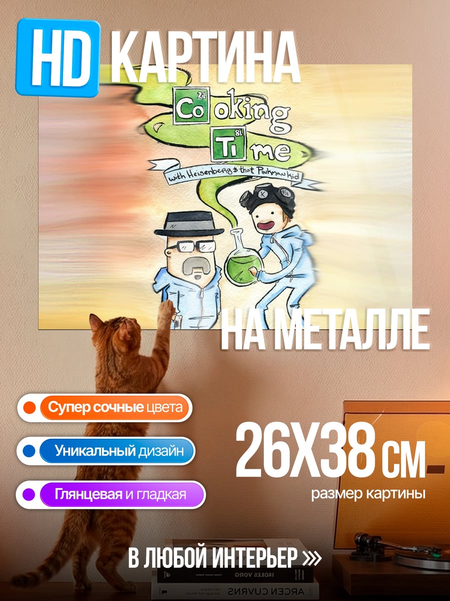 Картина на металле Вальтер Уайт Джесси Пинкман