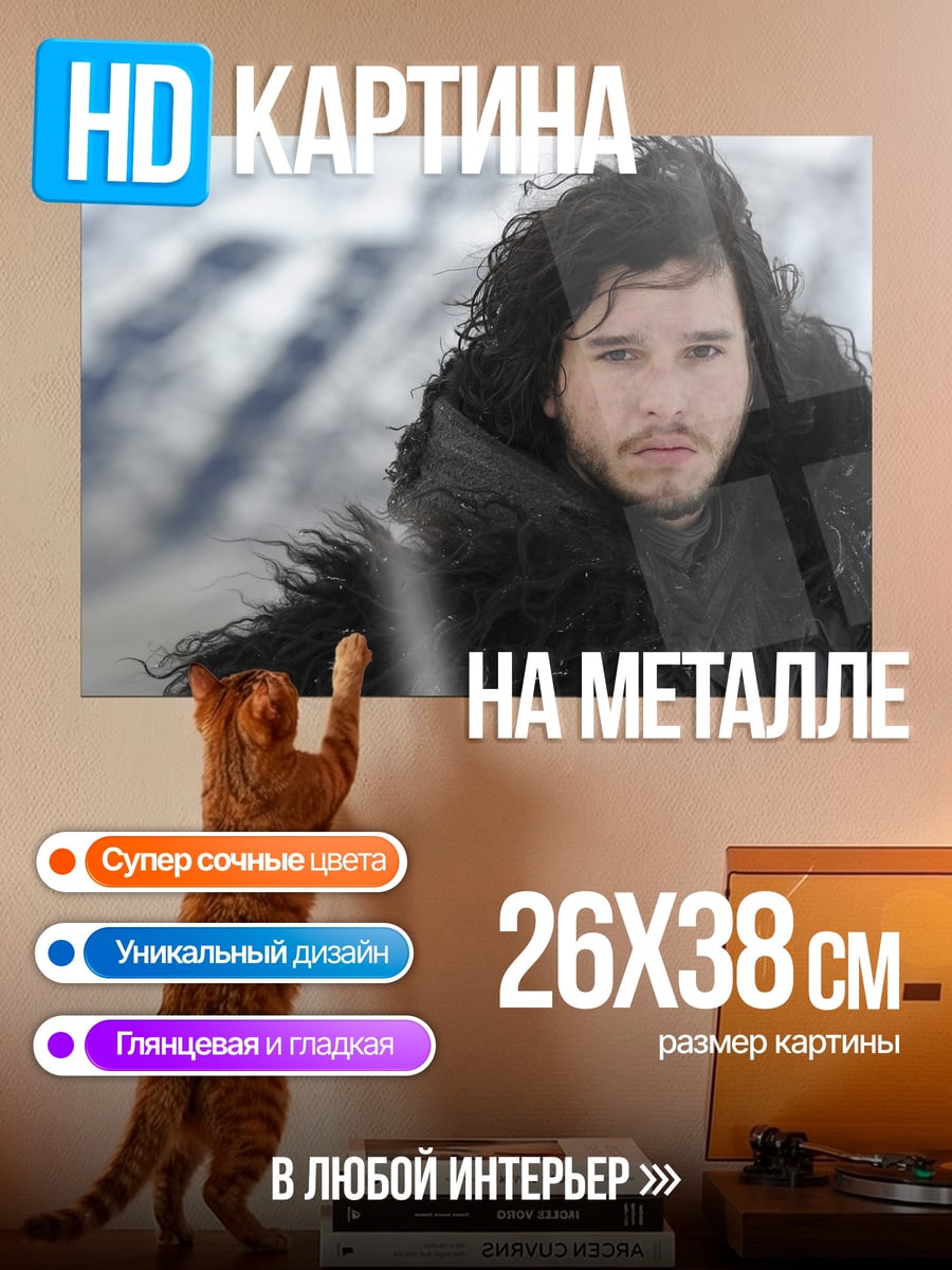 Картина на металле Джон Сноу