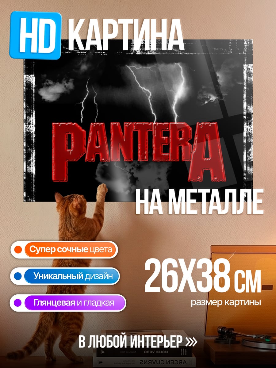Картина на металле Гроза Pantera