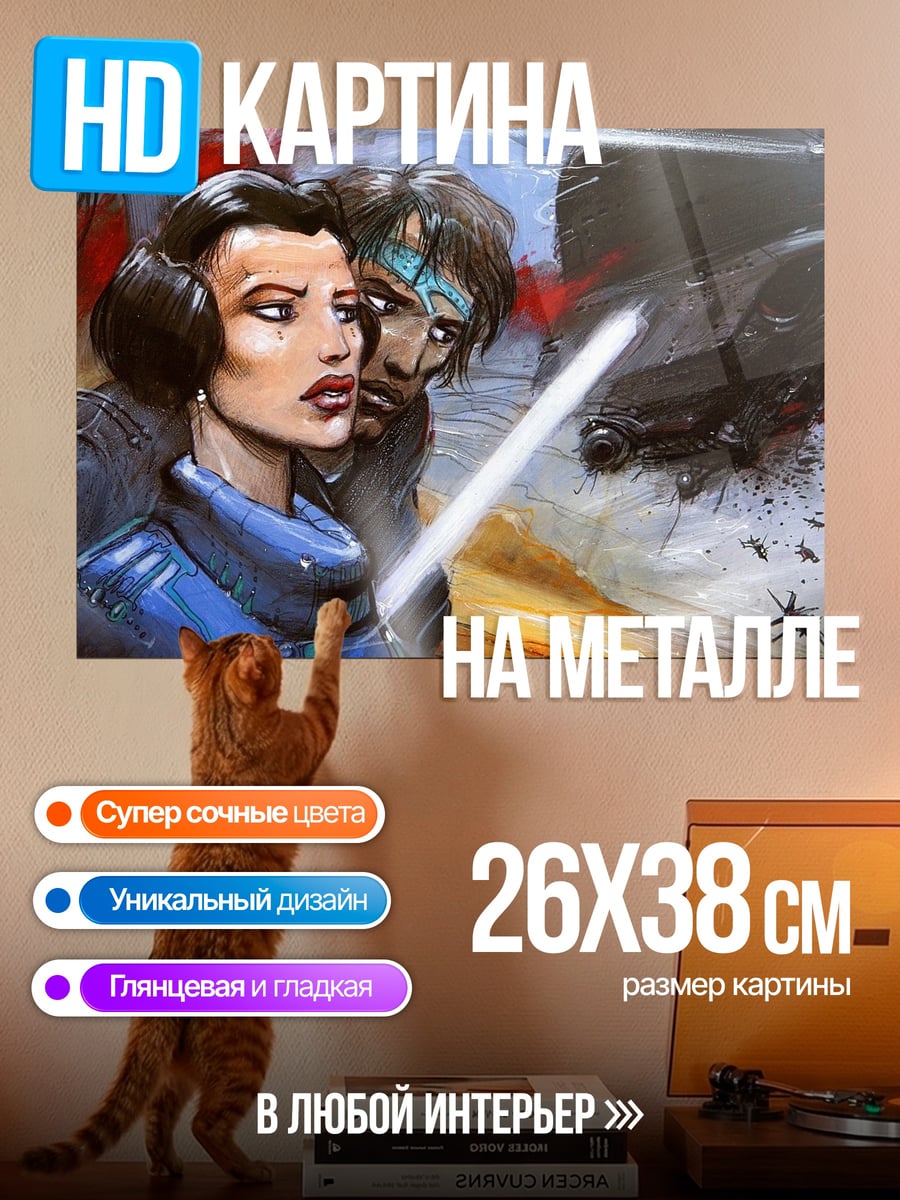Картина на металле Джедайская пара