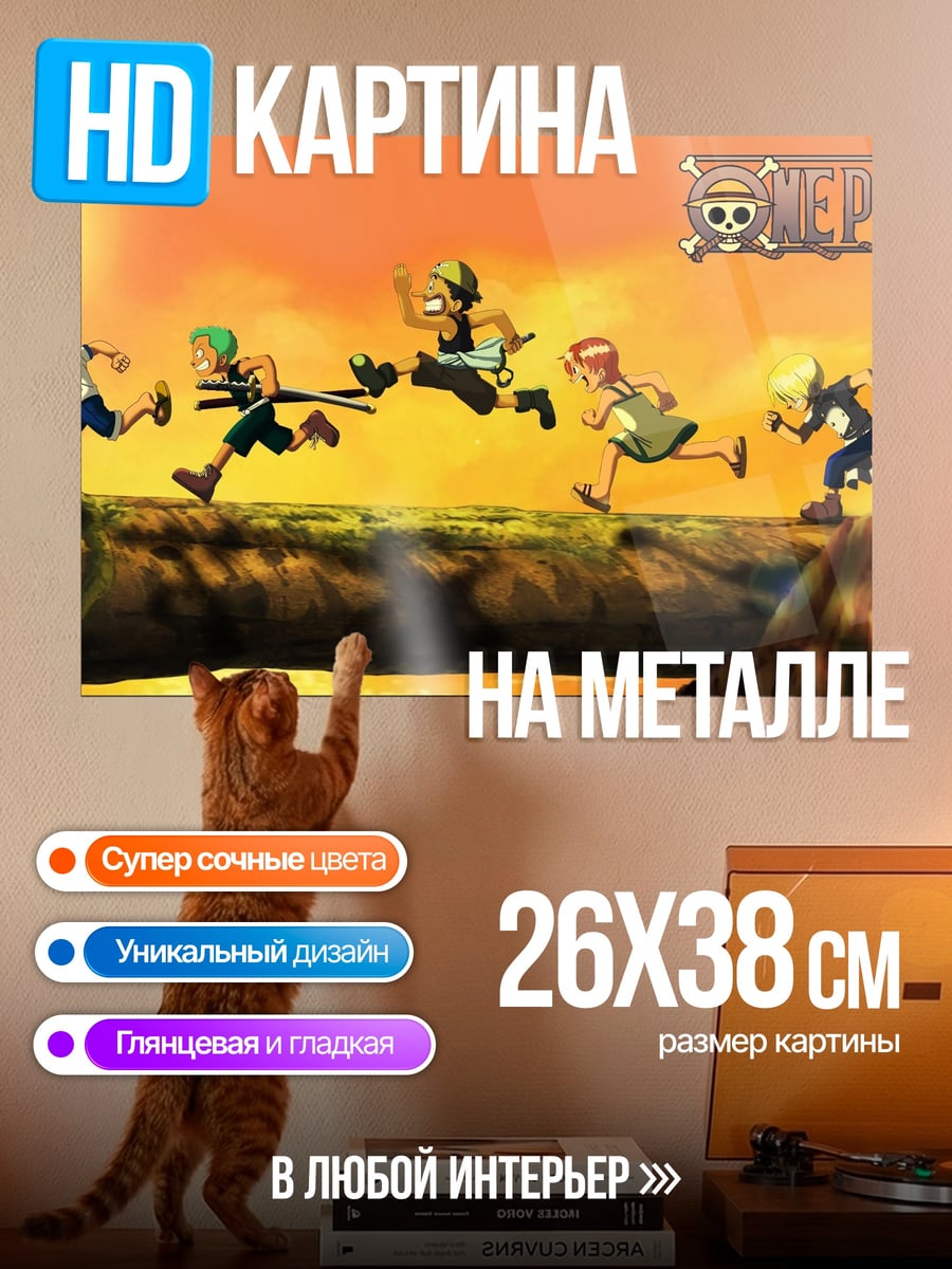 Картина на металле Пираты Ван Пис