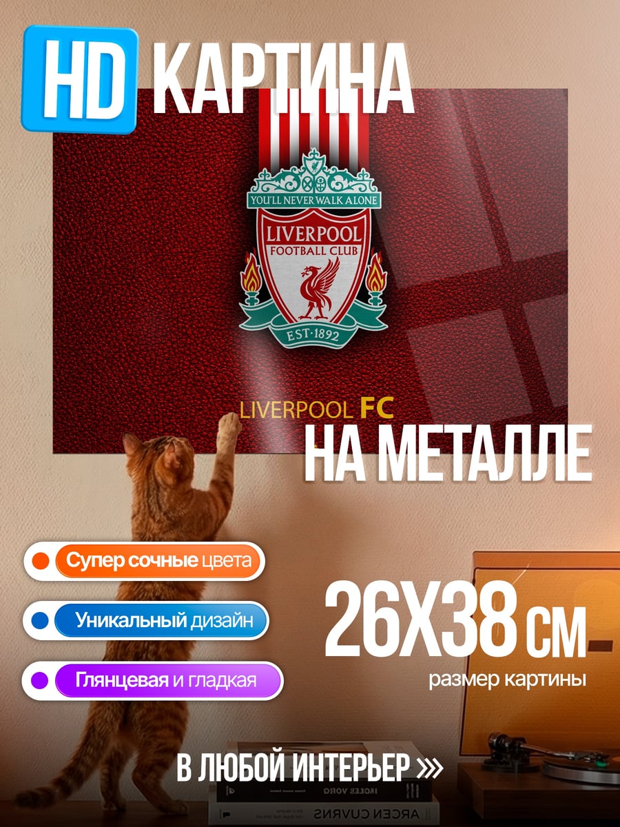 Картина на металле логотип Ливерпуль ФК