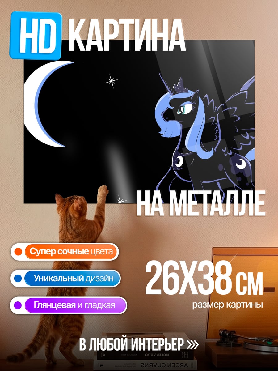 Картина на металле Принцесса Луна