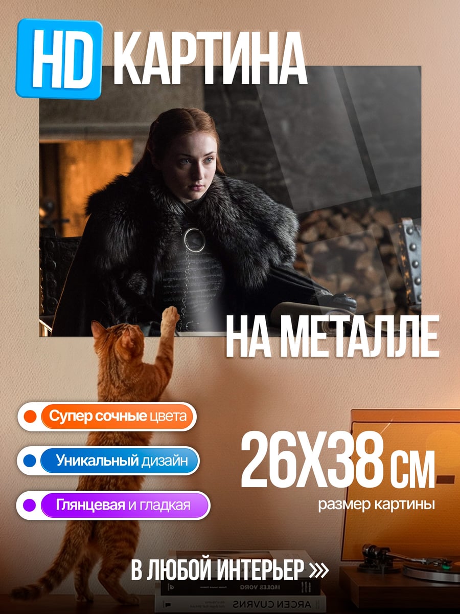 Картина на металле Санса Старк