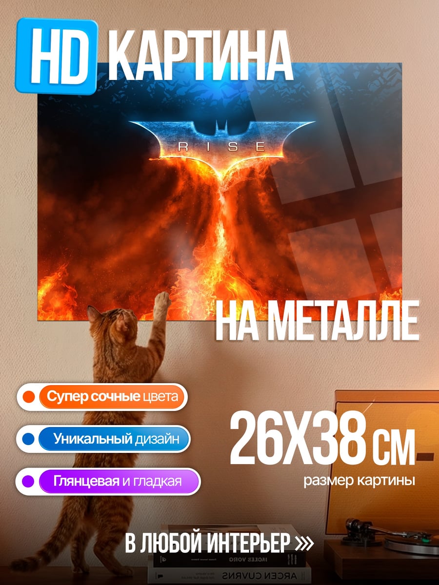 Картина на металле Темный рыцарь