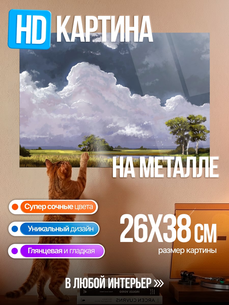 Картина на металле Грозовые тучи