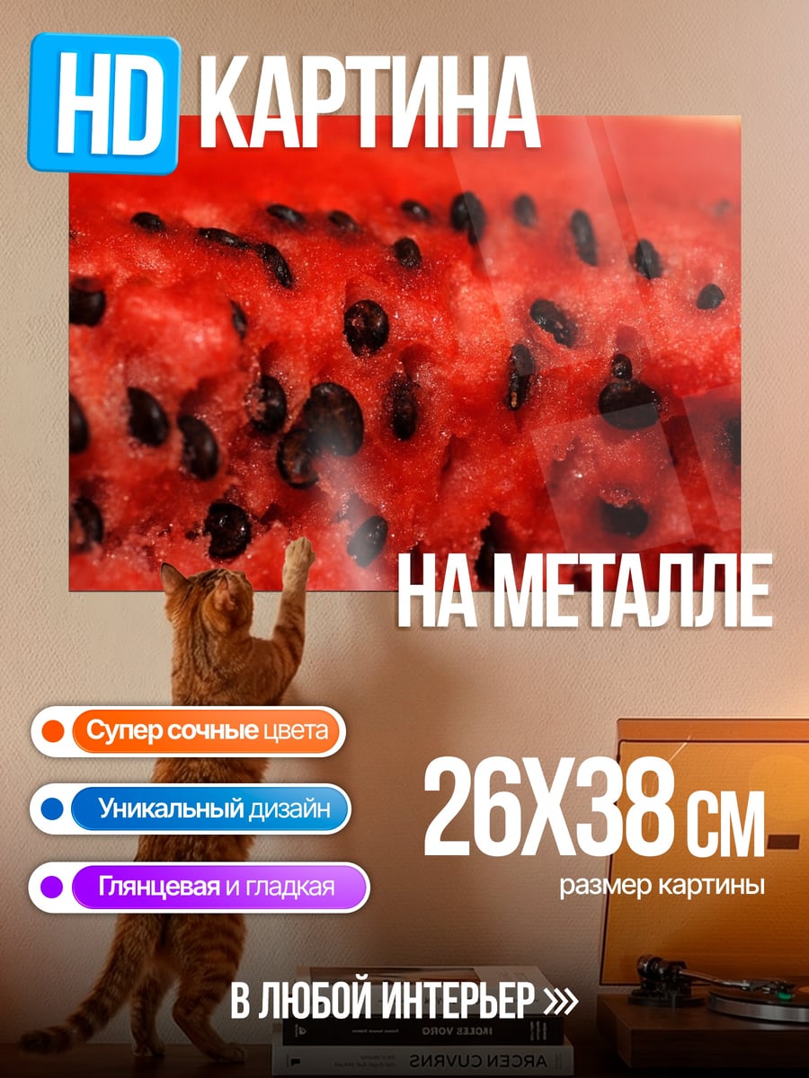 Картина на металле Арбузная мякоть