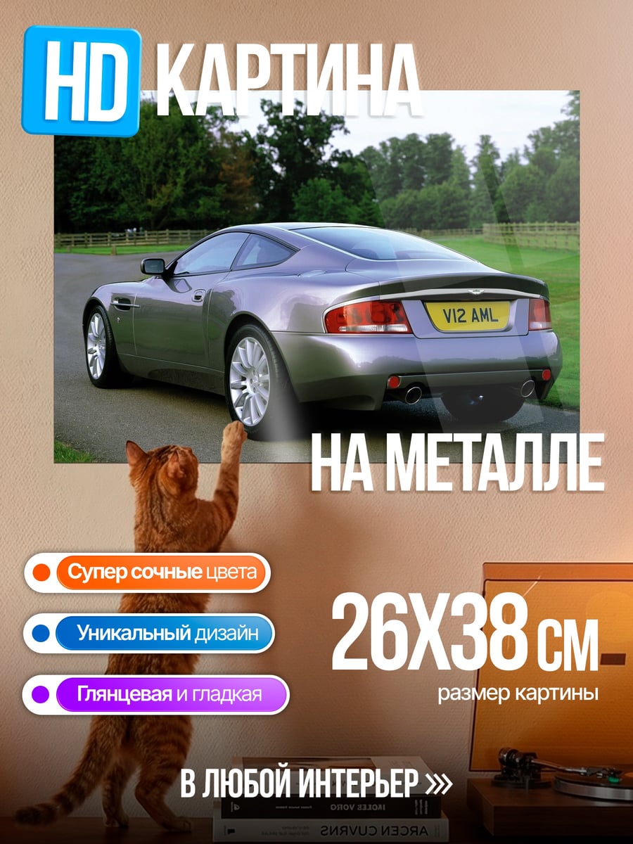 Картина на металле Aston Martin