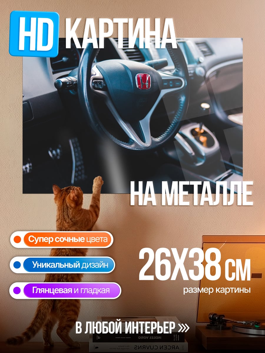 Картина на металле интерьер автомобиля