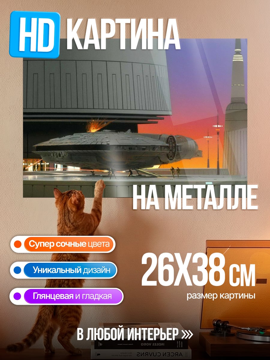 Картина на металле Космический корабль