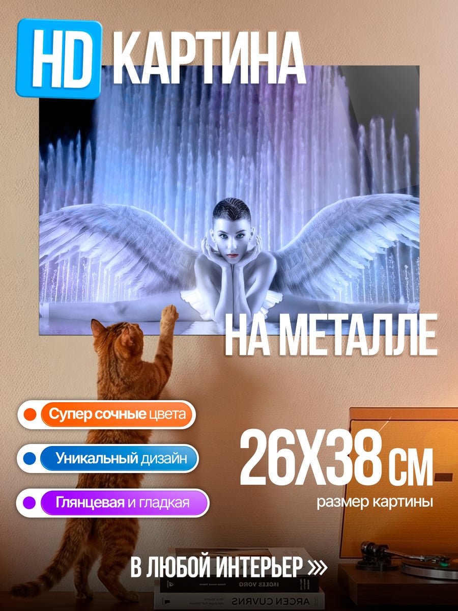 Картина на металле Ангел в шпагате