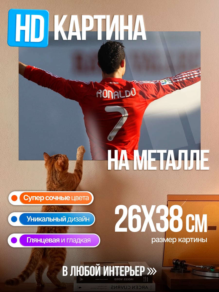Картина на металле Криштиану Роналду номер семь