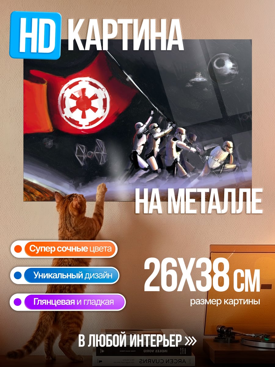 Картина на металле Штурмовики Империи флаг