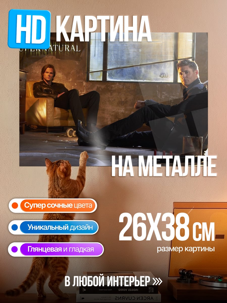 Картина на металле братья Винчестеры