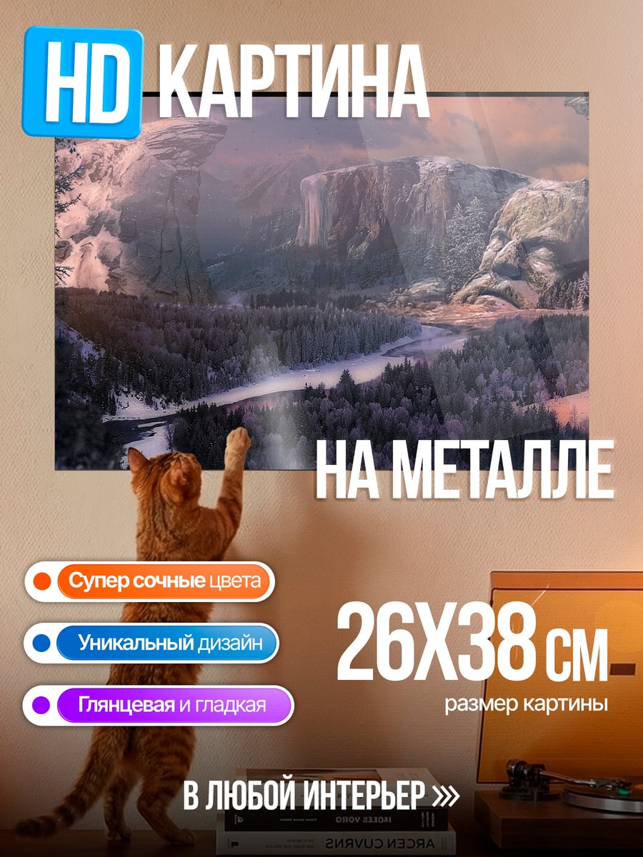 Картина на металле Лицо в горе
